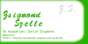 zsigmond szelle business card